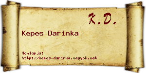 Kepes Darinka névjegykártya